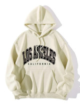 Fifth Avenue DIFT312 Los Angeles Print Hoodie - Cream