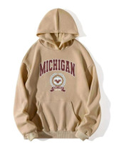 Fifth Avenue DIFT313 Michigan Print Hoodie - Sand