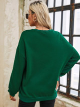 Fifth Avenue DIFT329 Love Printed Sweatshirt - Green