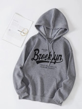 Fifth Avenue DIFT333 Brooklyn Print Hoodie - Grey