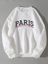 Fifth Avenue DIFT335 Paris Printed Sweatshirt - White