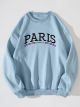 Fifth Avenue DIFT335 Paris Printed Sweatshirt - Light Blue