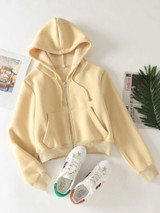 Fifth Avenue Kangaroo Pocket Detail Hooded Jacket FA21W36