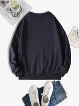 Fifth Avenue DIFT352 LN College Printed Sweatshirt - Navy Blue