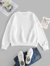 Fifth Avenue DIFT356 USA Flag Printed Sweatshirt - White