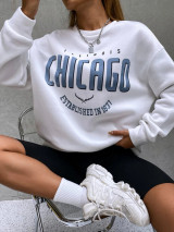Fifth Avenue DIFT369 Chicago Printed Sweatshirt - White