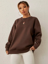 Fifth Avenue DIFT371 Mushroom Printed Sweatshirt - Brown