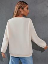 Fifth Avenue DIFT382 Figure Printed Sweatshirt - Cream