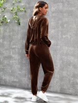 Fifth Avenue Womens Velvet Jacket and Pants Co-Ord Set FAVELC21