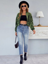 Fifth Avenue Velvet Zip Up Bomber Jacket FAVELJAC4