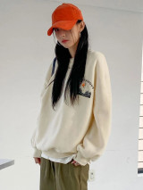 Fifth Avenue DIFT388 Mountain Printed Sweatshirt - Cream