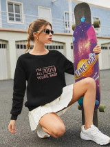 Fifth Avenue DIFT391 All Yours Printed Sweatshirt - Black