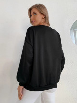 Fifth Avenue DIFT398 Unknown Side Of Life Printed Sweatshirt - Black