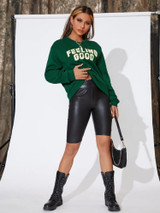 Fifth Avenue DIFT400 Feeling Good Printed Sweatshirt - Green