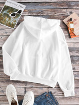 Fifth Avenue DIFT403 Vector Print Hoodie - White