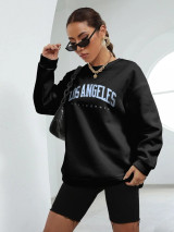 Fifth Avenue DIFT407 Los Angeles Printed Sweatshirt - Black
