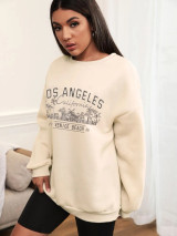Fifth Avenue DIFT414 Los Angeles Printed Sweatshirt - Cream