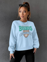 Fifth Avenue DIFT418 Business Printed Sweatshirt - Light Blue
