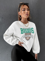 Fifth Avenue DIFT418 Business Printed Sweatshirt - White