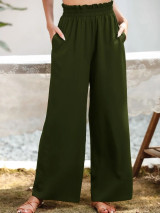 Fifth Avenue Women's Paper Bag Wide Leg Pants FAWLP5