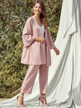 Fifth Avenue Women's Georgette Coat and Pants Set - FAWGTPS1