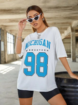 Fifth Avenue DIFT450 Oversized Printed T-Shirt - White