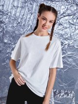 Fifth Avenue DIFT456 Oversized Working On Myself Printed T-Shirt - White
