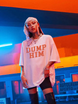 Fifth Avenue DIFT486 Dump Him Printed T-Shirt - White