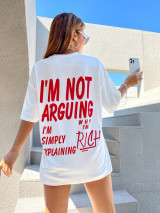 Fifth Avenue DIFT487 I'm Not Arguing Printed T-Shirt - White