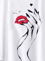 Fifth Avenue Women's Dolman DIFT510 Printed T-Shirt - White