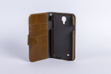 Melkco Mini Wallet Book Type Leather Case for Samsung Galaxy S4 - Brown Split