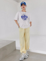 Fifth Avenue DIFT532 Oversized Non Stop Printed T-Shirt - White