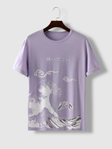 Fifth Avenue Wave Printed MIFT51 T-Shirt - Purple