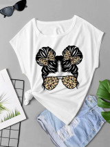 Fifth Avenue Women's Dolman DIFT555 Printed T-Shirt - White