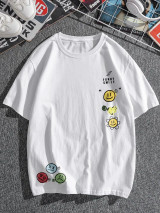 Fifth Avenue Smiley Printed MIFT91 T-Shirt - White