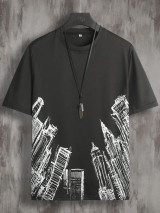 Fifth Avenue Buildings Printed MIFT93 T-Shirt - Black