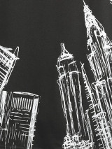 Fifth Avenue Buildings Printed MIFT93 T-Shirt - Black