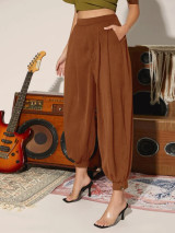 Fifth Avenue Women's Pleated Button Ankle Pants FAWLP36