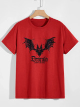 Fifth Avenue Dracula Text Printed MIFT140 T-Shirt - Red
