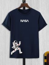 Fifth Avenue Space Astronaut Printed MIFT150 T-Shirt - Navy Blue