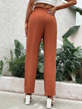 Fifth Avenue Women's Elastic Waist Pocket Detail Pants FAWLP44