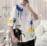 Fifth Avenue Paint Splatter Printed MIFT153 T-Shirt - White