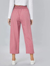 Fifth Avenue Women's Polka Dot Print Wide Leg Detail Pants FAWLP51