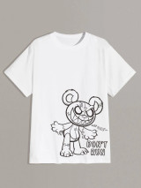 Fifth Avenue Cartoon Side Printed MIFT161 T-Shirt - White