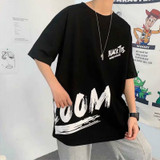 Fifth Avenue Text Printed MIFT176 T-Shirt - Black