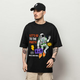 Fifth Avenue Astronaut Printed MIFT179 T-Shirt - Black