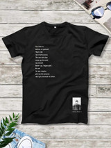 Fifth Avenue Text Sticker Printed MIFT200 T-Shirt - Black