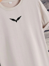 Fifth Avenue Mini Eagle Printed MIFT205 T-Shirt - Cream