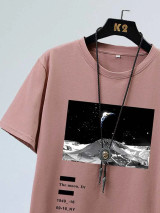 Mens Summer Printed Co Ord Set by Fifth Avenue MSFACSS18 - Pink Black