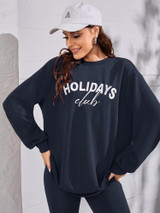 Fifth Avenue WTPS26 Print Oversized Detail Sweatshirt and Jogger Pants Set